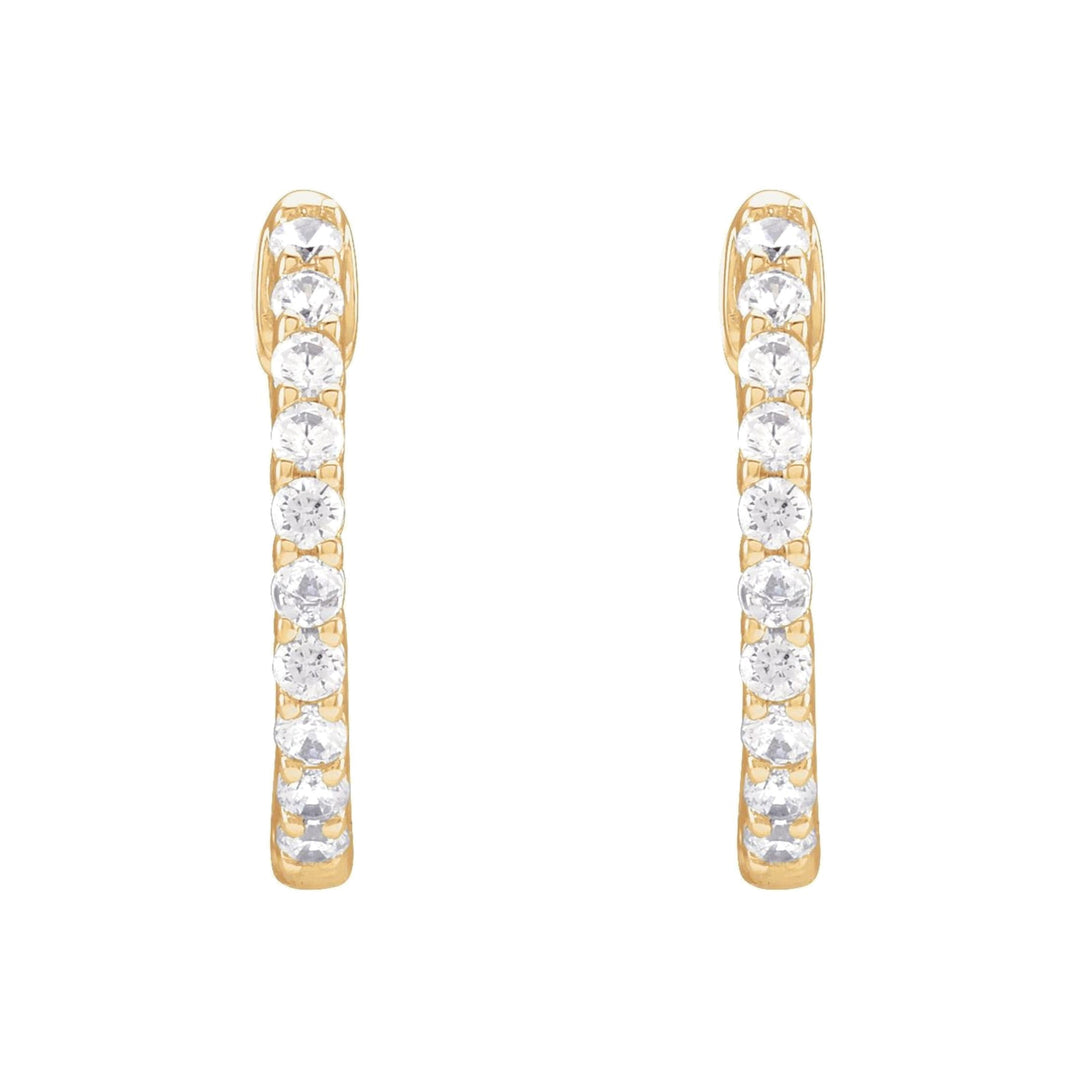 14K Lab Grown Diamond Inside-Outside Hoops-Embark Fine Jewelry