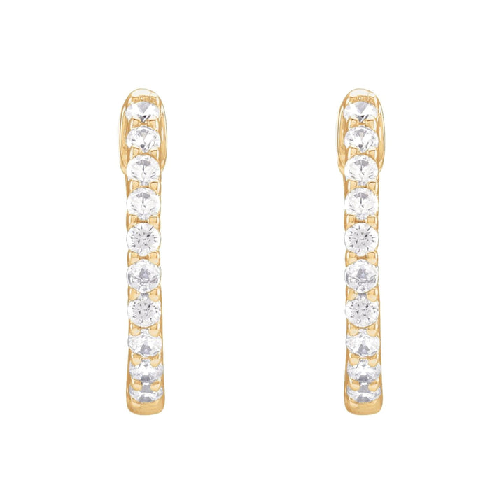 14K Lab Grown Diamond Inside-Outside Hoops-Embark Fine Jewelry