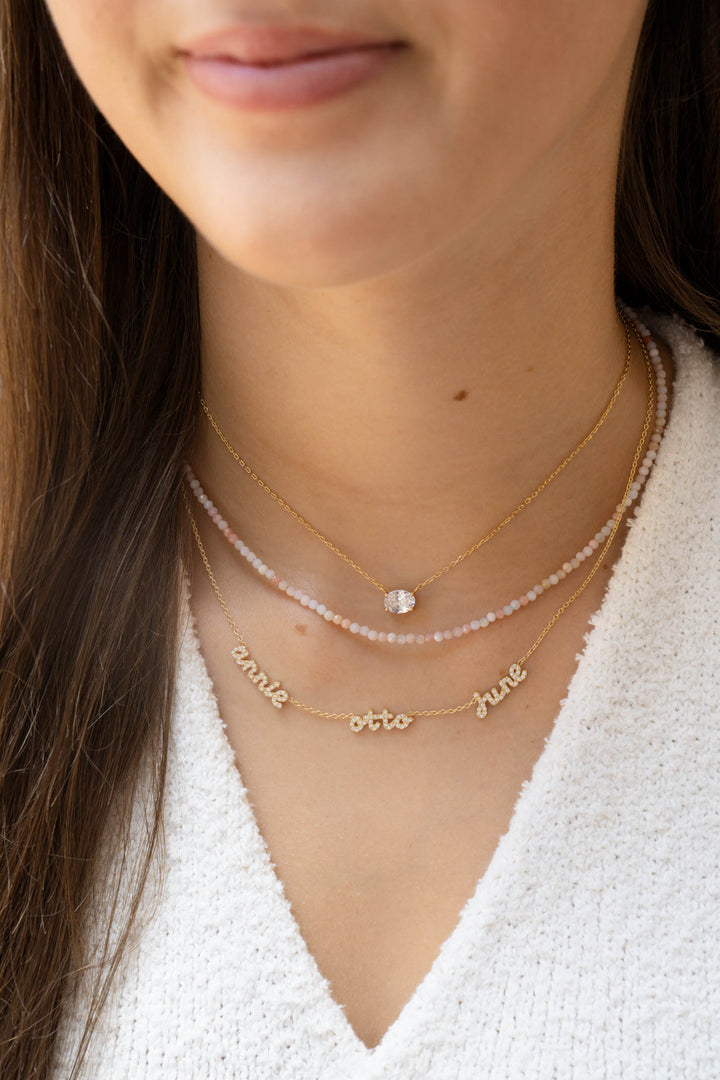 Pave Script Name Necklace