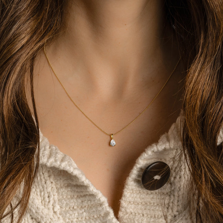 Pear Pendant Necklace