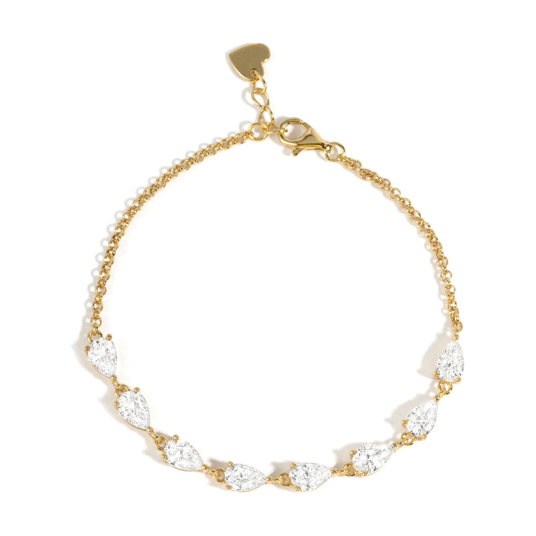 Pear Stone Half Tennis Bracelet-Embark Fine Jewelry