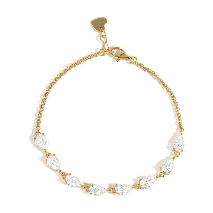 Pear Stone Half Tennis Bracelet-Embark Fine Jewelry