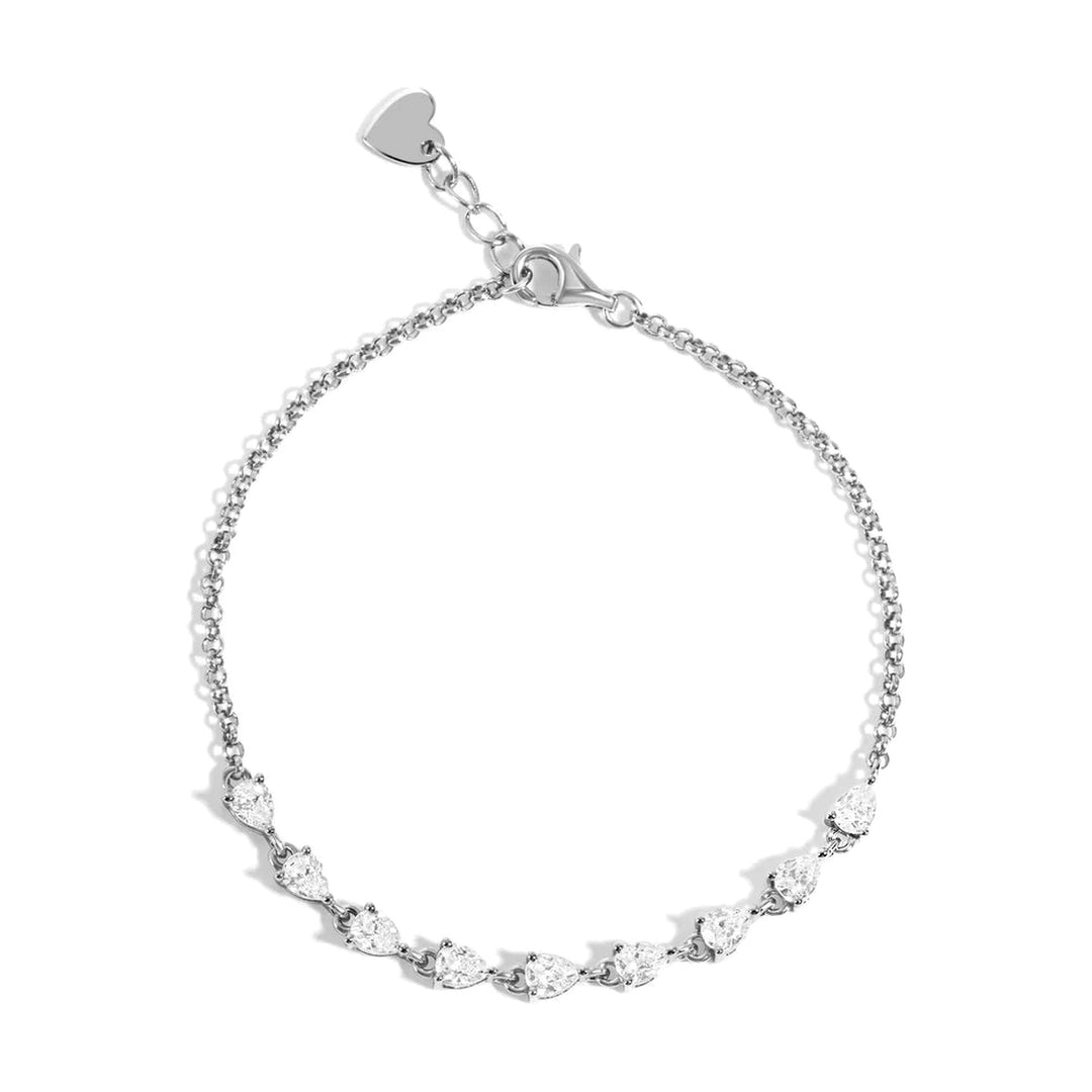 Pear Stone Half Tennis Bracelet-Embark Fine Jewelry