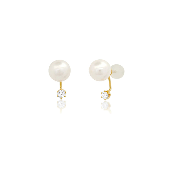 Pearl &amp; CZ J-Studs-Embark Fine Jewelry