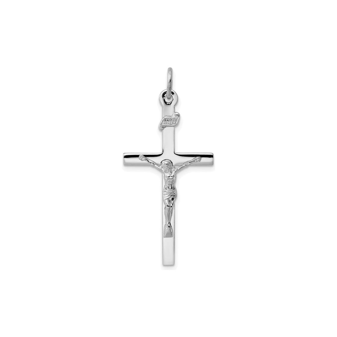Platinum-Plated Crucifix Cross Pendant-Embark Fine Jewelry