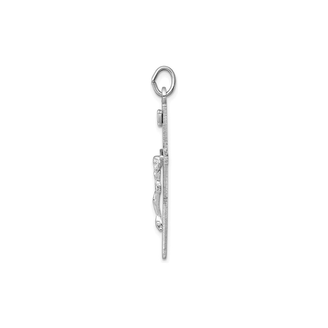 Platinum-Plated Crucifix Cross Pendant-Embark Fine Jewelry