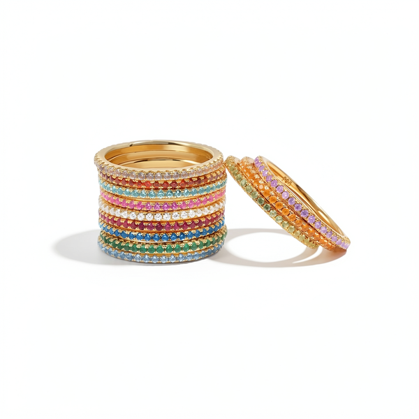 Gold Eternity Birthstone Ring