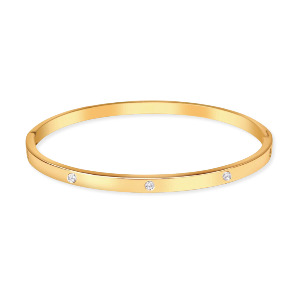Bezel Bangle Bracelet