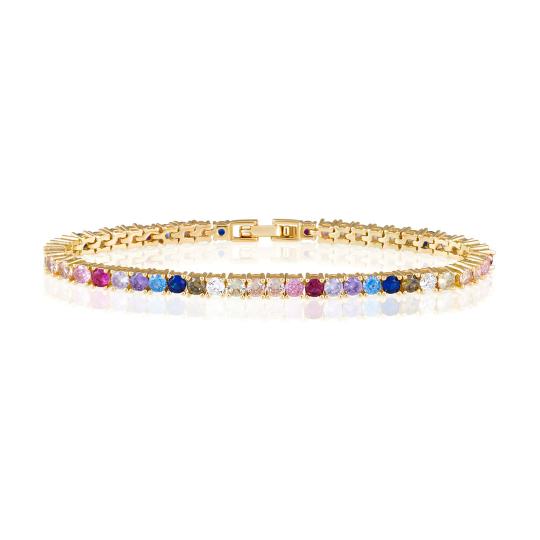 Rainbow Gemstone Tennis Bracelet-Embark Fine Jewelry
