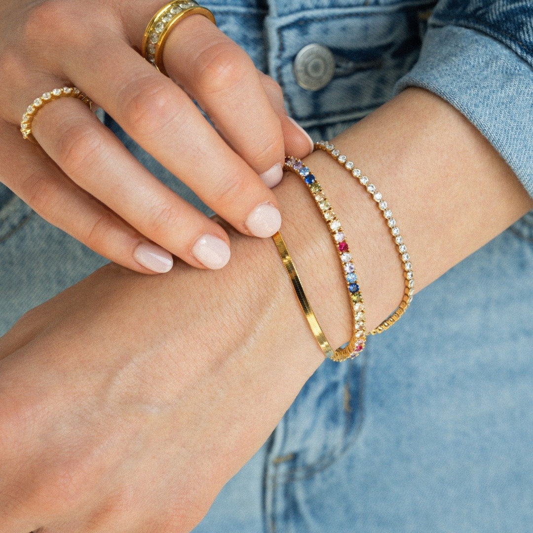 Rainbow Gemstone Tennis Bracelet-Embark Fine Jewelry