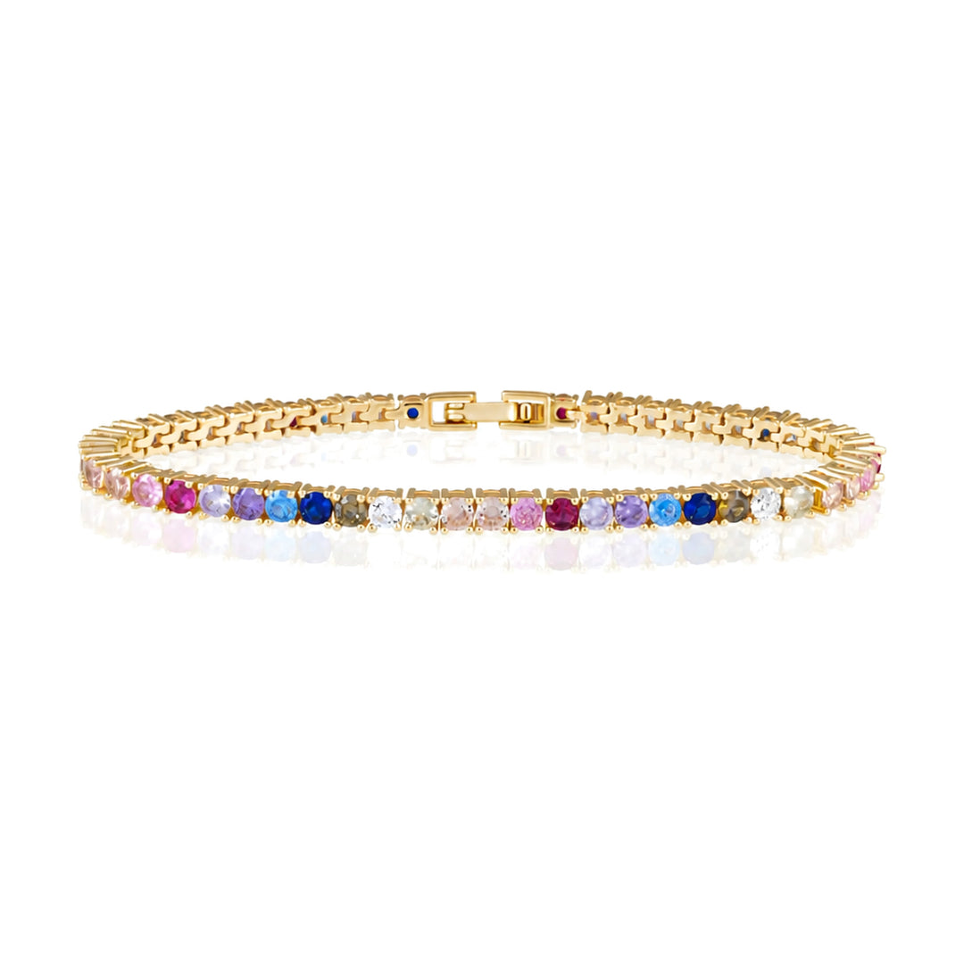 Rainbow Gemstone Tennis Bracelet-Embark Fine Jewelry