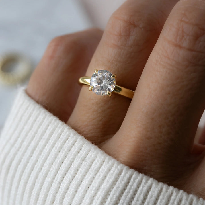 Round Solitaire Travel Ring