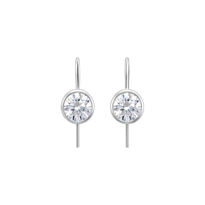 Round Bezel Fishhook Studs-Embark Fine Jewelry