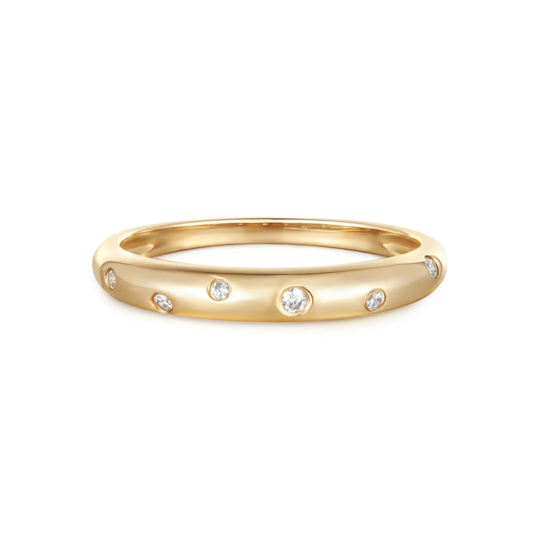 14K Gypsy-Set Diamond Band