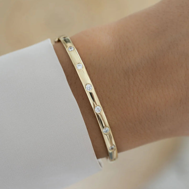 Diamond Inlay Bangle