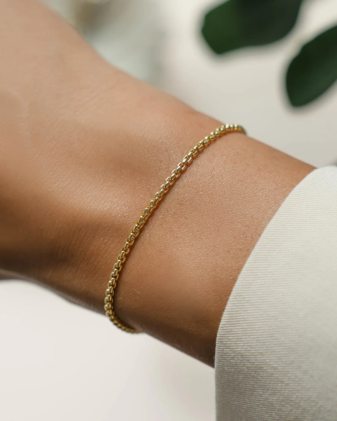 Round Box Chain Bracelet