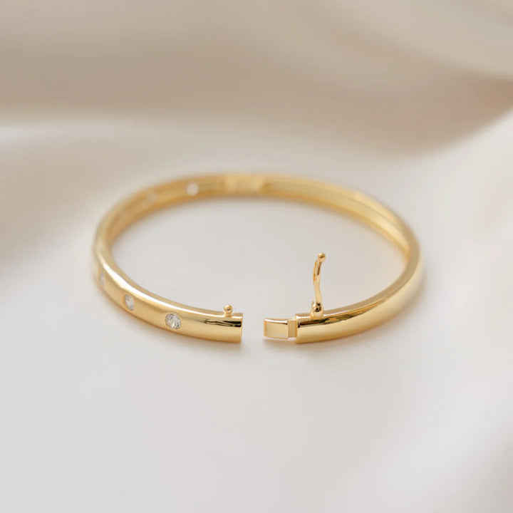 Diamond Inlay Bangle