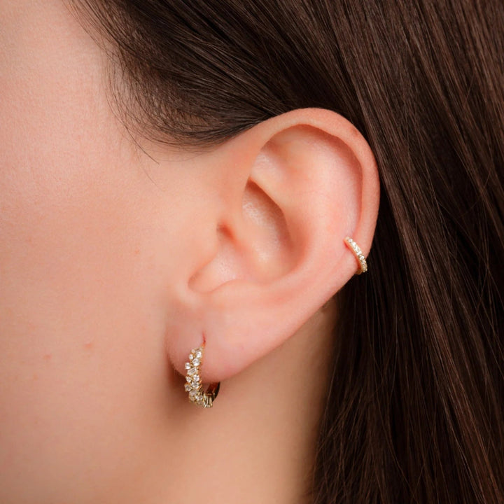 Sparkle Cluster Hoops