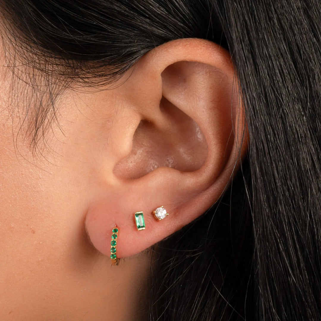 Gemstone Huggies
