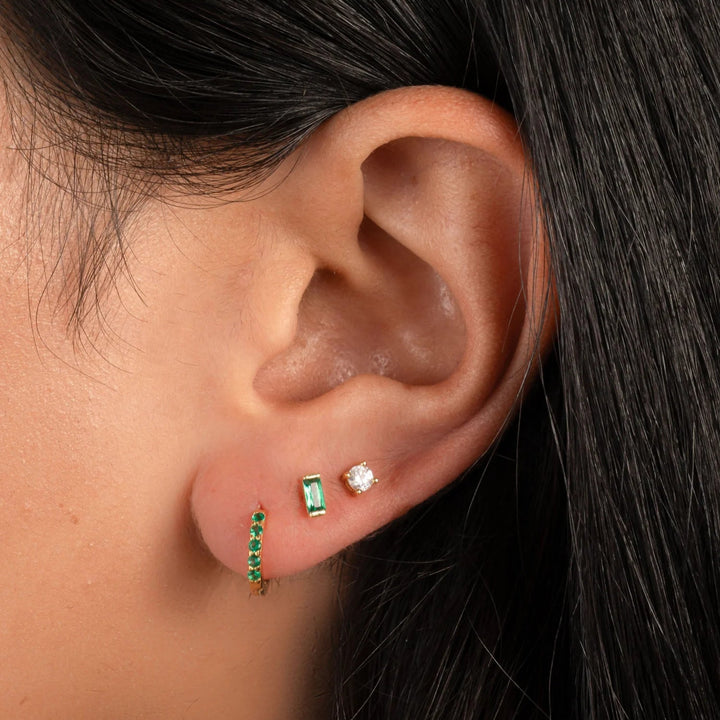 Gemstone Huggies