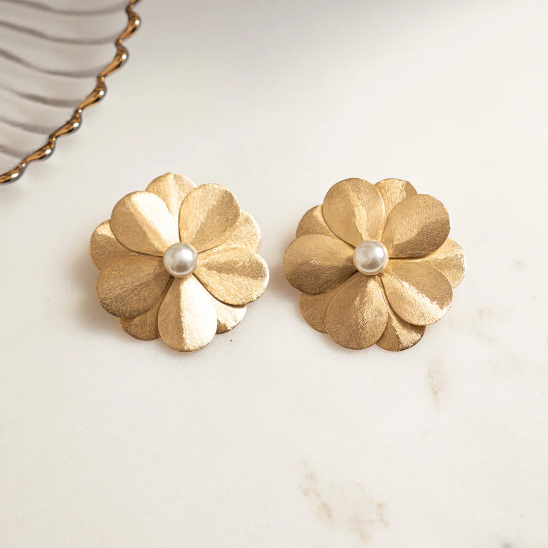 Flower Pearl Earrings