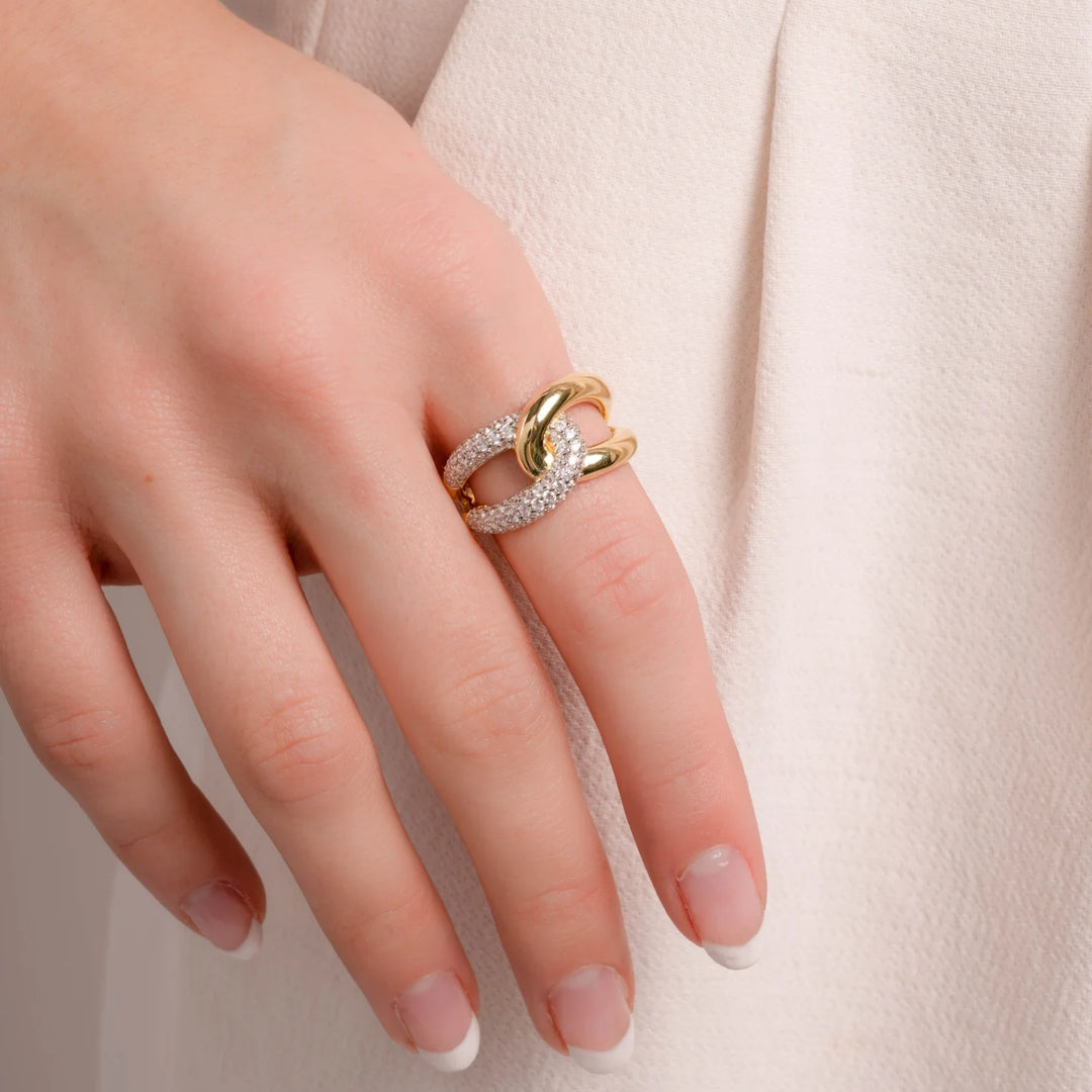 Two-Tone Loop Ring