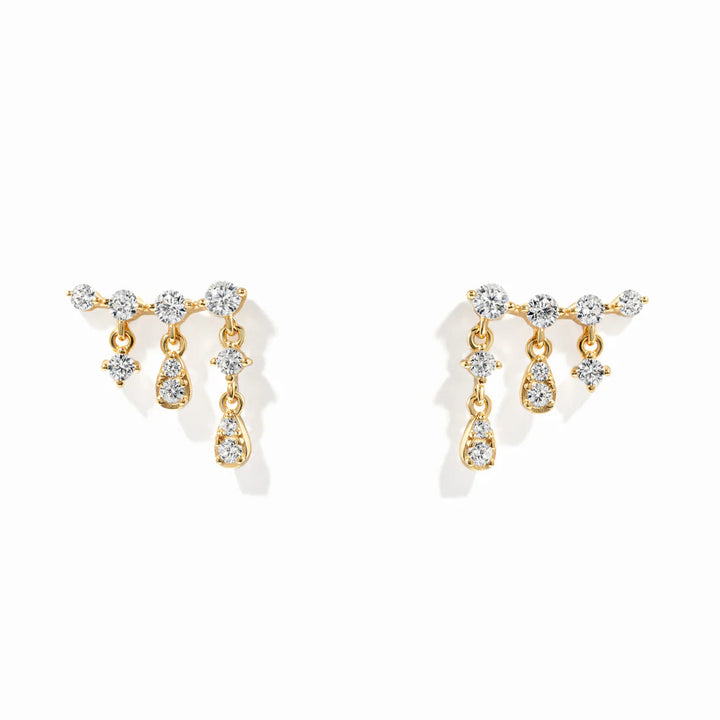 Teardrop Cluster Dangle Earrings