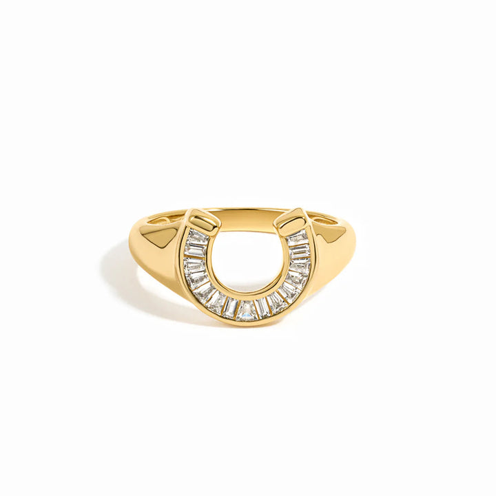 Baguette Horseshoe Ring