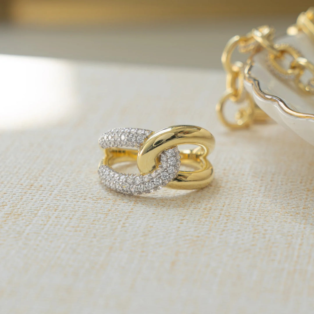 Two-Tone Loop Ring