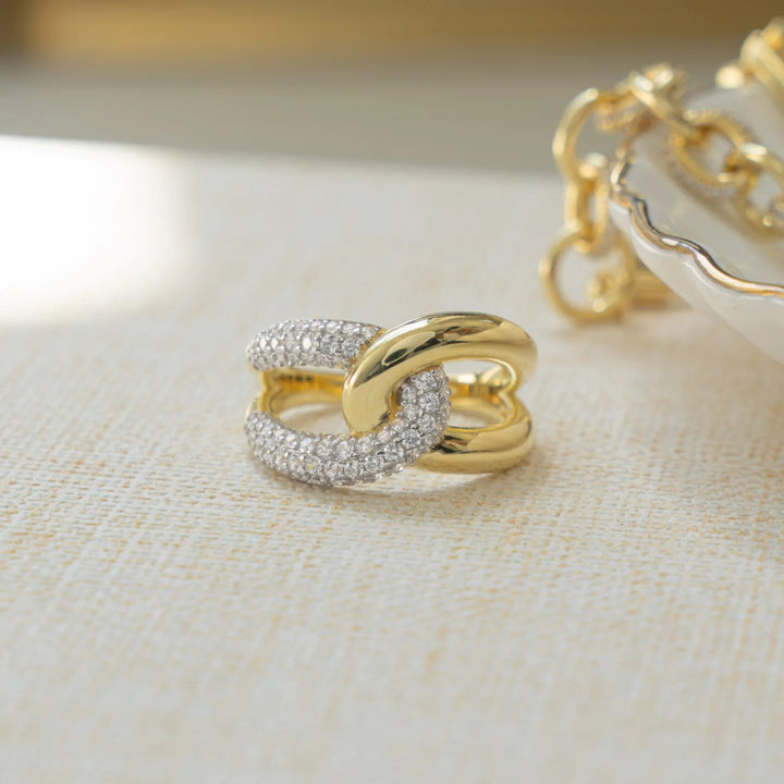 Two-Tone Loop Ring