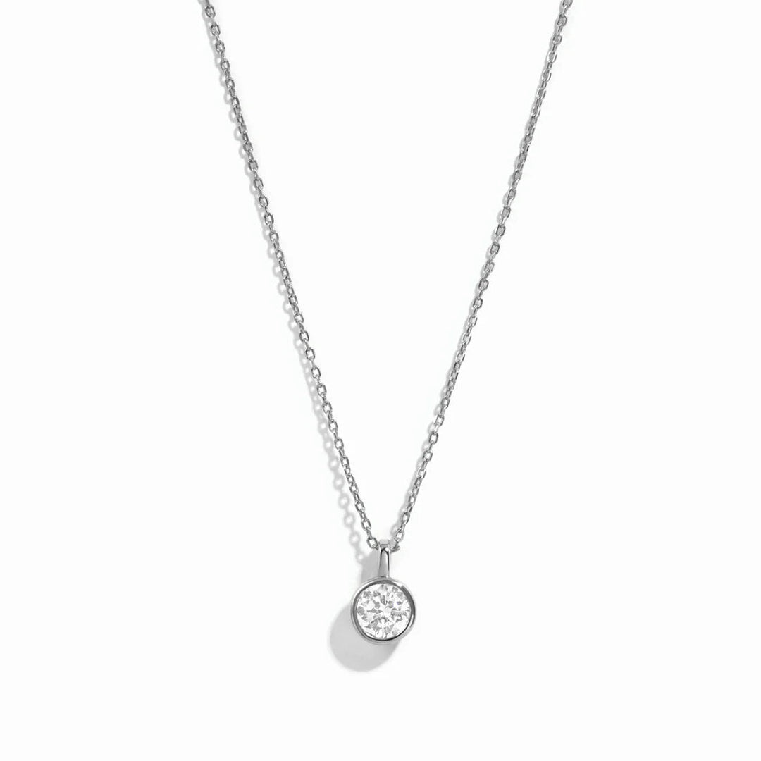 Round Bezel Pendant Necklace