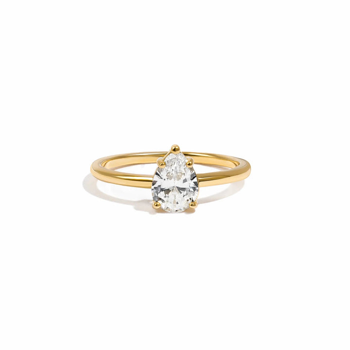 Pear Solitaire Travel Ring