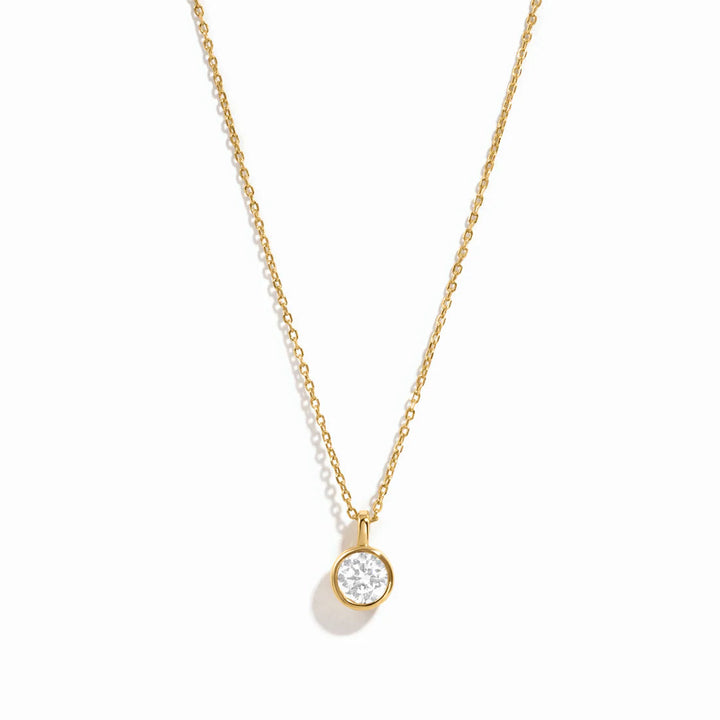 Round Bezel Pendant Necklace