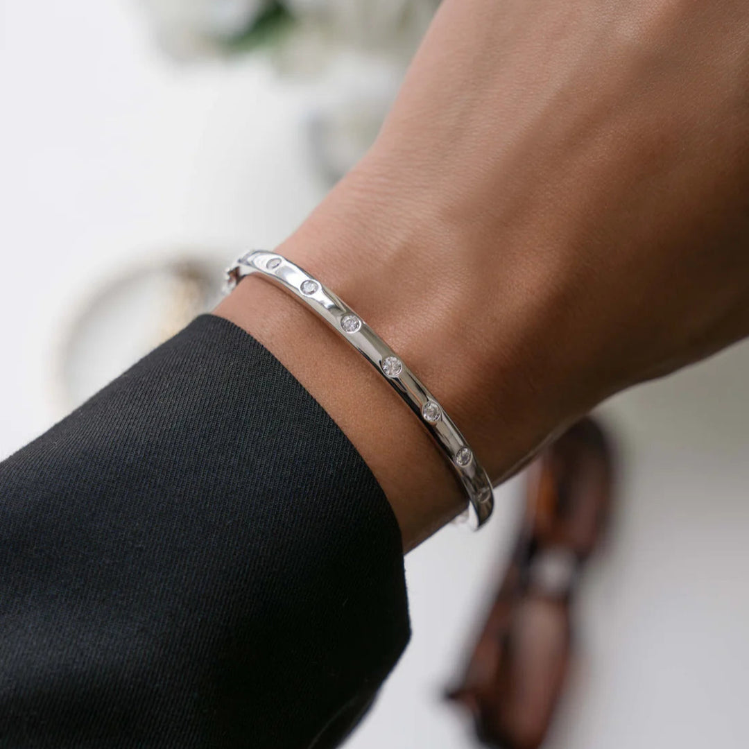 Diamond Inlay Bangle