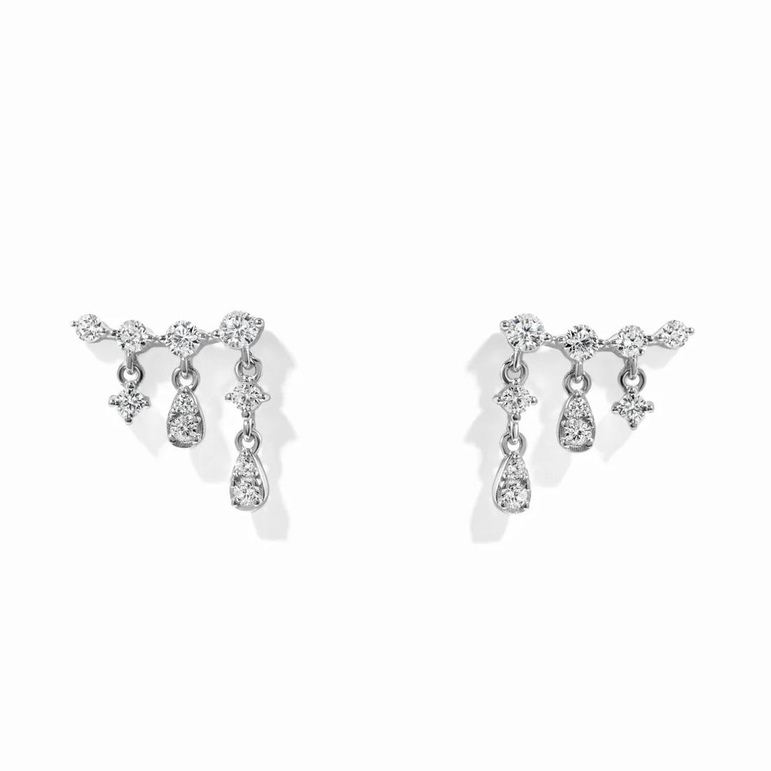 Teardrop Cluster Dangle Earrings