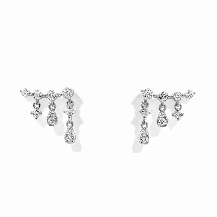 Teardrop Cluster Dangle Earrings