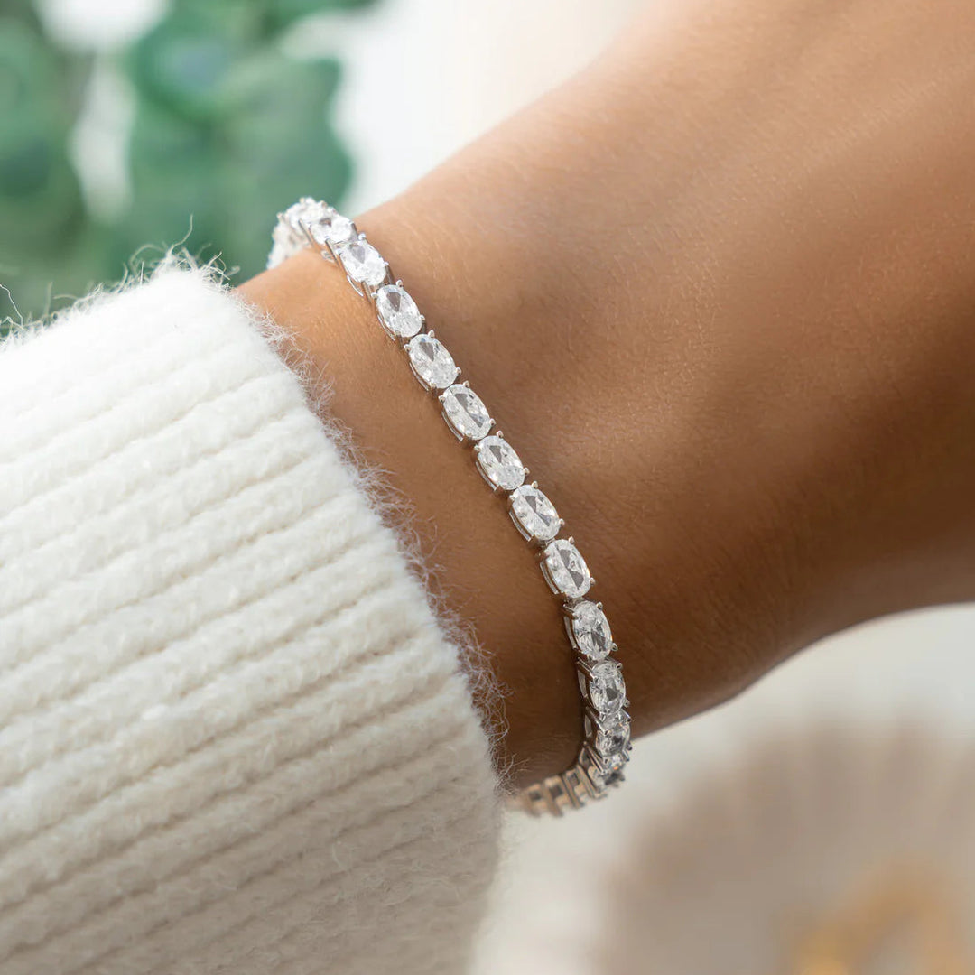 Oval Stone Tennis Bracelet