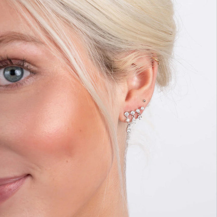 Teardrop Cluster Dangle Earrings