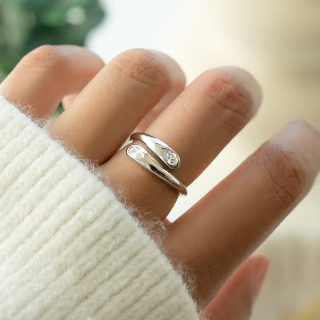 Double Pear Wrap Ring
