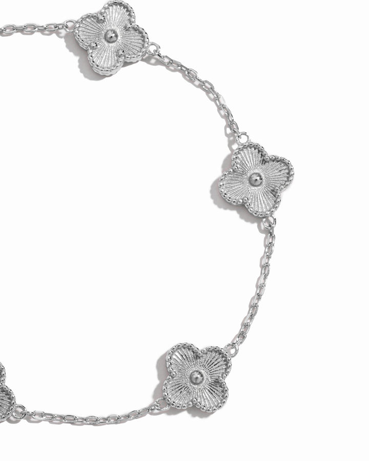 Four Leaf Clover Station Bracelet