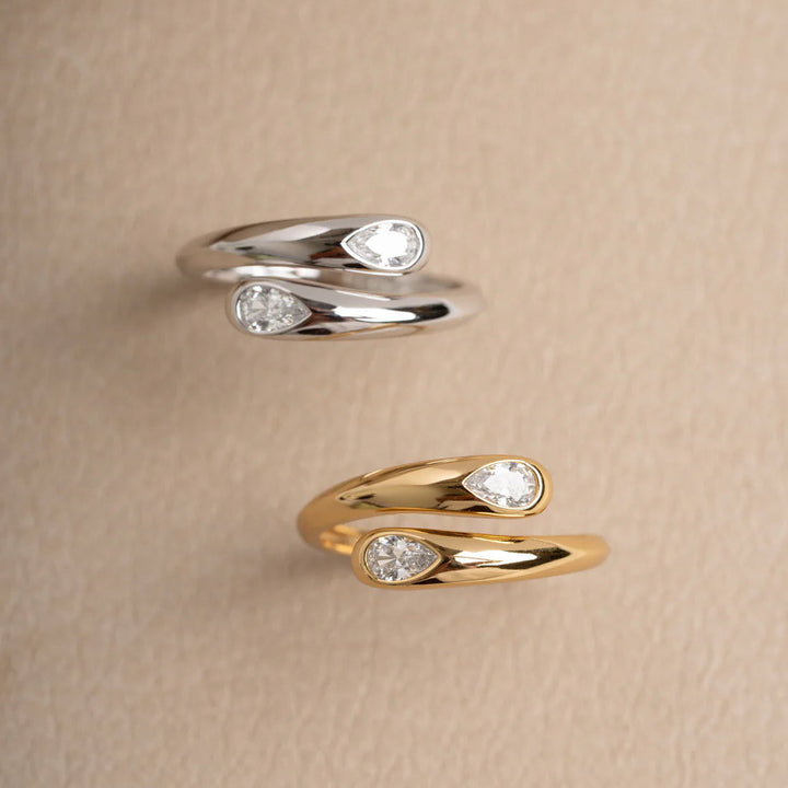 Double Pear Wrap Ring