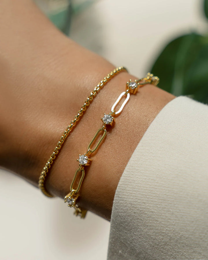 Round Box Chain Bracelet