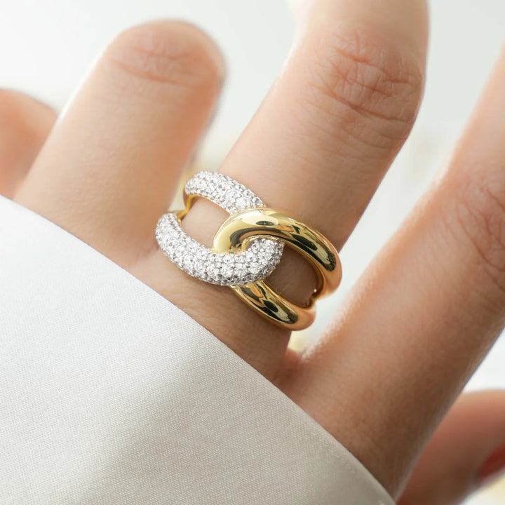 Two-Tone Loop Ring