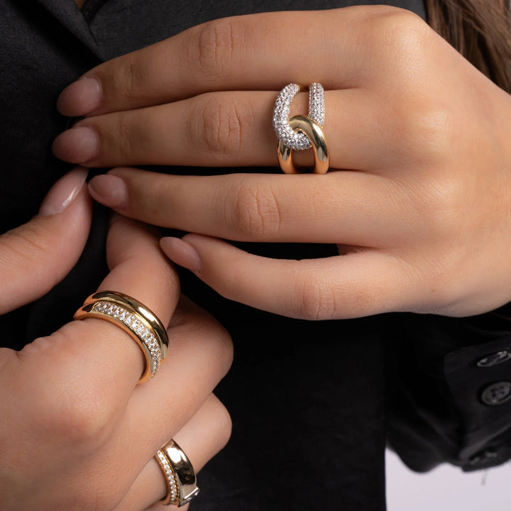 Two-Tone Loop Ring