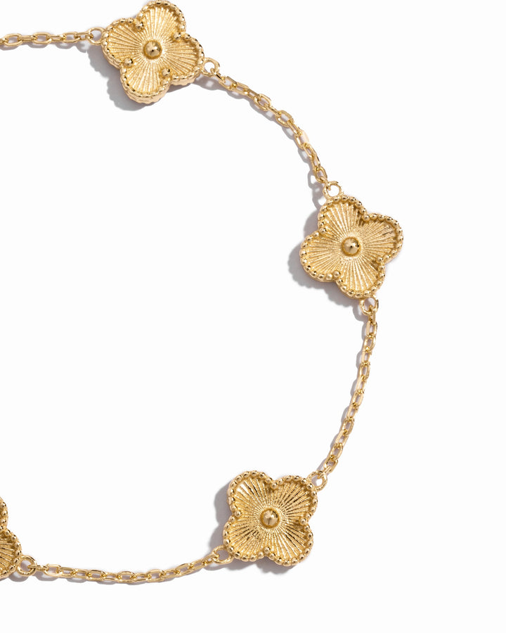 Four Leaf Clover Station Bracelet