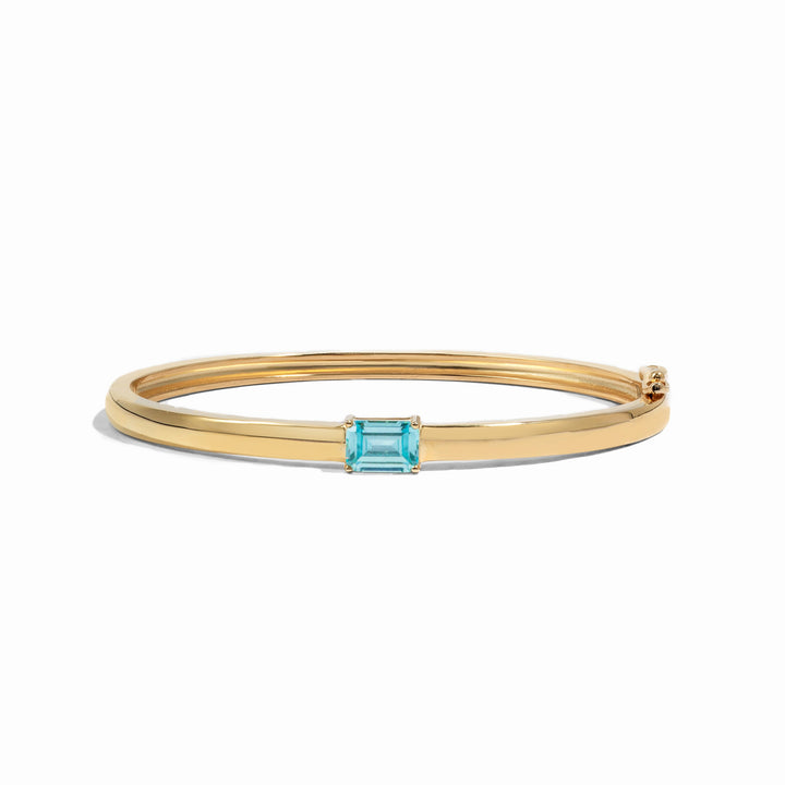 Aquamarine Baguette Bangle