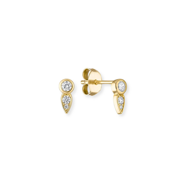 Pave Petal Studs