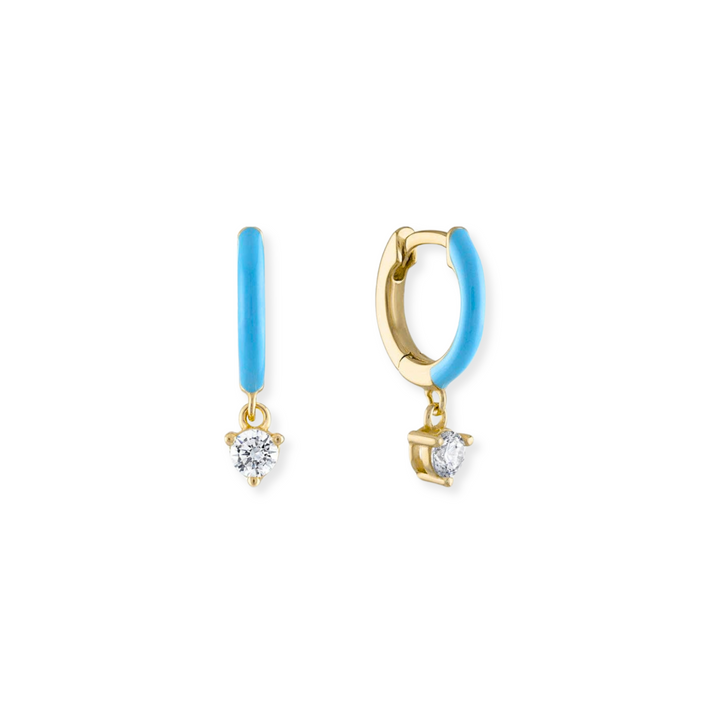 Enamel Dangle Huggies