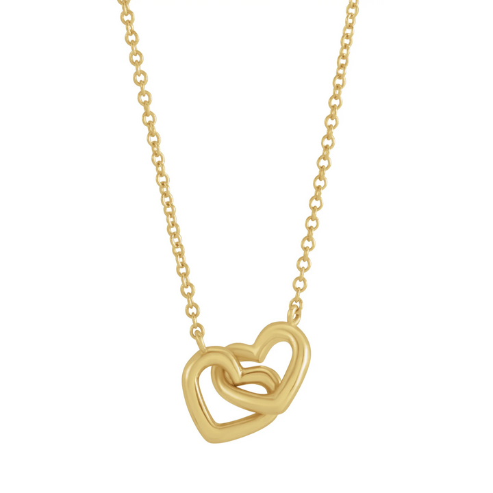 14K Interlocking Hearts Necklace