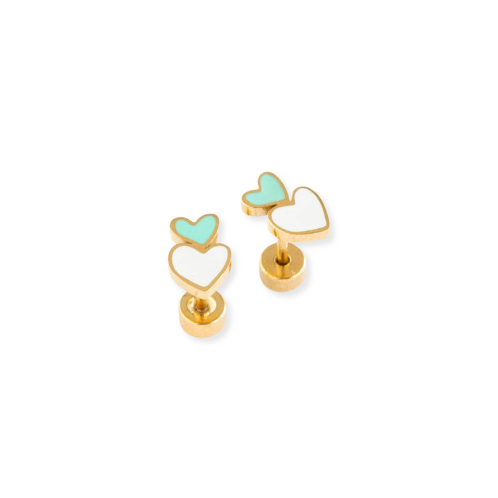 Heart Stack Studs